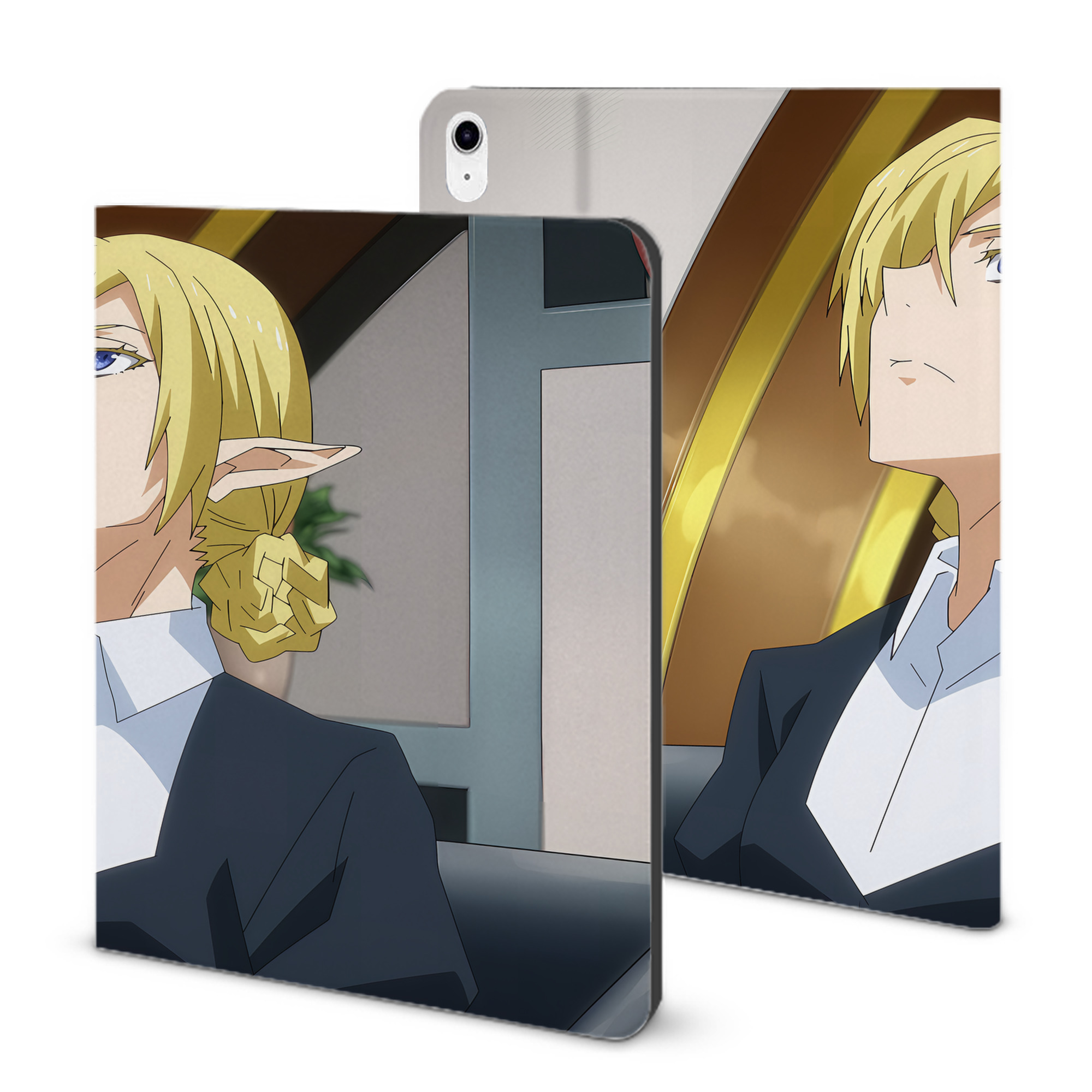 （画像用） 転スラ Regarding Reincarnated to Slime IPad ケース ブック型 PUレザー TPU 耐衝撃 軽量 薄型 ペン収納なし 全面保護 IPad 各モデル対応